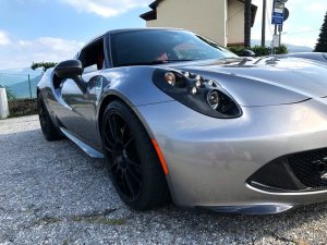 Alfa Romeo 4C Carbon Fiber Front Bumper Lip Trim Kit - Aggressive Design